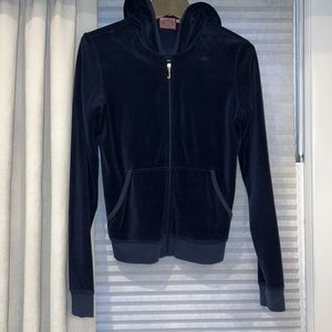 Juicy Couture Classic Navy Hooded Zip Up
